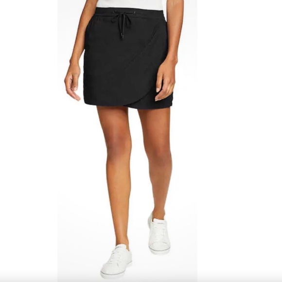 Eddie Bauer Women's Tulip Hem Black Skort, Size Large, Pockets Athletic - Picture 1 of 9